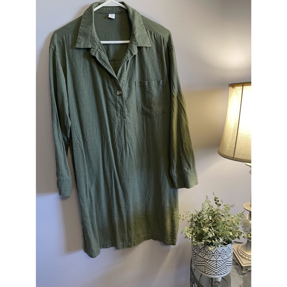 OLD NAVY army green shirt/dress